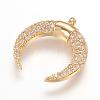 Brass Micro Pave Cubic Zirconia Pendants ZIRC-G107-05G-1