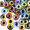 Flat Back Glass Cabochons GGLA-R023-8mm-01-2