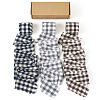 3 Rolls Tartan Cotton Linen Frayed Ribbon OCOR-TAC0035-11B-1