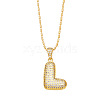 Brass Micro Pave Cubic Zirconia Pendant Necklaces PW-WG99827-12-1