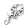 5Pcs 5 Styles Angel Tibetan Style Alloy Pendant Decorations HJEW-JM02044-5