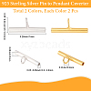 4Pcs 2 Colors 925 Sterling Silver Pin to Pendant Converter STER-BBC0009-17B-2