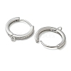 Rack Plating Brass Micro Pave Cubic Zirconia Hoop Earrings Findings KK-K392-33P-2