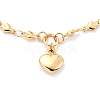 304 Stainless Steel Heart Charm Bracelets STAS-B021-12-2