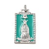 Brass Micro Pave Cubic Zirconia Pendants with Enamel KK-H458-01P-16-1