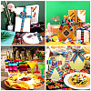 2Rolls 2 Styles Stripe Pattern Printed Polyester Grosgrain Ribbon OCOR-TA0001-37J-6