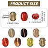 50Pcs Transparent Frosted Acrylic Beads FACR-YW0001-09A-3