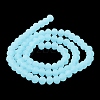 Imitation Jade Solid Color Glass Beads Strands EGLA-A034-J8mm-MD04-4