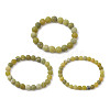 3Pcs Frosted Natural TaiWan Jade Round Beaded Stretch Bracelets for Women Men BJEW-JB11478-1