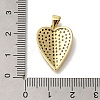 Brass Micro Pave Cubic Zirconia Pendants KK-R002-16G-3