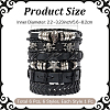 6Pcs 6 Styles PU Imitation Leather Braided Bracelets BJEW-CL0001-52-2