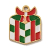 Christmas Theme 304 Stainless Steel Enamel Charms STAS-Z093-02D-1