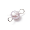 16Pcs 2 Colors Natural Cultured Freshwater Pearl Potato Connector Charms PALLOY-JF04663-6