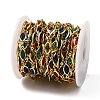Brass Glass Horse Eye Link Chains CHC-R001-03G-03-3