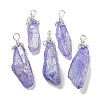 Electroplated Raw Rough Natural Quartz Crystal Big Pendants G-A229-02P-06-1