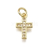 Brass Micro Pave Cubic Zirconia Pendants KK-Z100-39G-03-1
