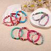 Love Bless Stretch Bracelet Sets for Teen Girl Women BJEW-SW00006-5