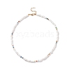 Glass Seed Beaded Necklace for Women NJEW-JN03933-1
