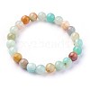 Natural Flower Amazonite Beads Stretch Bracelets BJEW-F380-01-B09-6