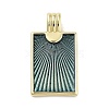 Real 18K Gold Plated Rack Plating Brass Enamel Pendants X-KK-M293-43G-01-1