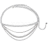 Iron Crystal Rhinestone Multi-Strand Twisted Chain Waist Chains for Women AJEW-WH20067-043P-1