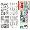 Globleland 4 Sheets 4 Styles PVC Plastic Clear Stamps DIY-GL0004-49C-1