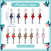 Alloy Enamel Shark Pendant Locking Stitch Markers HJEW-AB00099-2