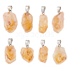 FINGERINSPIRE 8Pcs Natural Citrine Pendants G-FG0001-12-1