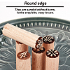 Olycraft 6Pcs 6 Styles Round Wooden Traditional Chinese Moon Cake Stamps AJEW-OC0004-20-4