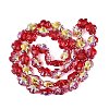 Electroplate Transparent Glass Beads Strands EGLA-N055-04A-04-2