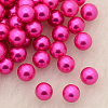 No Hole ABS Plastic Imitation Pearl Round Beads MACR-F033-4mm-16-1