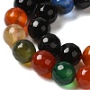 Dyed & Heated Natural Agate Beads Strands G-P539-D01-05-4