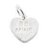 925 Sterling Silver Be Mine Heart Charms STER-S009-11B-S-1