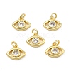 Brass Micro Pave Cubic Zirconia Charms KK-E068-VB242-1