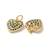Brass Micro Pave Colorful Cubic Zirconia Charms KK-E068-VF136-3