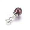 Glass Pearl Pendant HJEW-PH00924-17-2