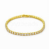 Clear Cubic Zirconia Tennis Bracelet BJEW-N241-001C-01LG-NR-1