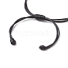 2Pcs Adjustable Waxed Cord Charm Bracelets for Couple BJEW-TA00572-6