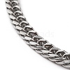 Tarnish Resistant 304 Stainless Steel Diamond Cut Chunky Curb Chains BJEW-JB05766-02-2