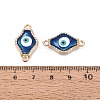 Alloy Enamel Blue Evil Eye Links Connector Charms with Resin ENAM-N071-03D-G-3