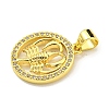 Brass Micro Pave Cubic Zirconia Pendants KK-K354-03G-10-2