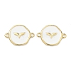 Ocean Brass Enamel Connector Charms KK-C251-05G-01A-1