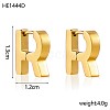 304 Stainless Steel Hoop Earrings STAS-OY016-79G-2