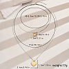 Stainless Steel Double Layer Heart Pendant Necklaces for Evening Party Sweater TI3068-1