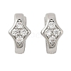 Brass Micro Pave Clear Cubic Zirconia Fold Over Clasps KK-U056-10P-1