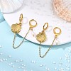 304 Stainless Steel Pendants & Natural Cultured Freshwater Pearl Leverback Earrings EJEW-JE07259-03-1