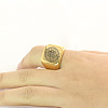 The Seven-Pointed Star Pattern 304 Stainless Steel Finger Rings FS-WGB7142-16-2