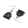 2 Pairs Ghost Alloy Enamel Dangle Earrings Set EJEW-JE06094-5