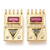 Brass Micro Pave Cubic Zirconia Pendants ZIRC-I044-13G-1