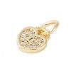 Rack Plating Brass Micro Pave Clear Cubic Zirconia Charms KK-Z060-11G-2